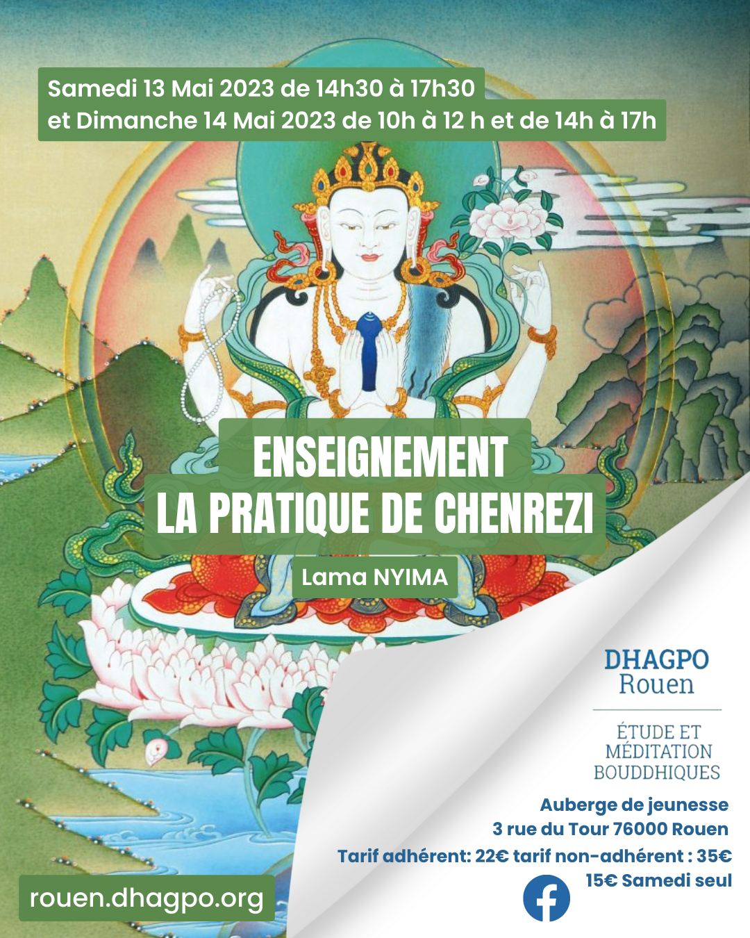 Centre méditation - Bouddhisme Tibétain - KTT ROUEN - Dhagpo Rouen